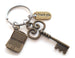 Employee Appreciation Keychain, Bronze Laptop Charm & Key Charm Thank You Charm, Telework, Remote Work Staff, Secretary, Receptionist, Office Staff, or IT Keychain