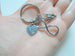 Custom Infinity Charm Keychain with ASL I Love You Hand Charm & Engraved Tag for Couples or Best Friends Initials, Anniversary Gift Keychain