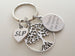 Speech Therapist Keychain, Speech Language Pathologist Keychain with Tree, SLP Heart, and Thanks For Helping Me Grow Disc Charm, Appreciation Gift