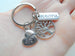 Tree Charm Keychain with Mom Heart & Beautiful Charm, Mother's Keychain