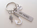 Dad My Hero Engraved Tag Keychain with Fish and Hook Charms, Fathers Fishing Charm Keychain