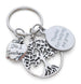 Thanks for Helping Me Grow Engraved Disc with Tree & No.1 Teacher Apple Charm Keychain Gift, Teacher Appreciation Gift