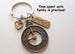 Bronze Clock Charm Keychain with Family Tag & Heart Charm, Family Reunion Keychain, Time is Precious