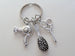 Hair Stylist Charm Keychain, Brush, Hairdryer, & Scissors Charm Keychain