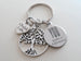 Child Life Specialist Keychain with Tree Charm, Child Life Heart, and You Make a Difference Disc Charm