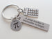 Math Teacher Keychain; Pi, Calculator Charm, and Engraved Rectangle Tag with "A Great Teacher is Impossible to Forget"